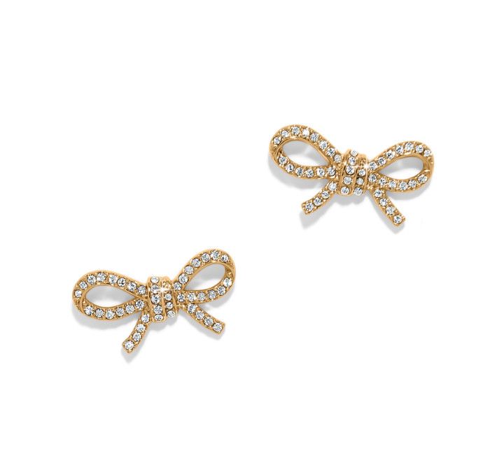 Gold Illumina Bow Post Earrings
