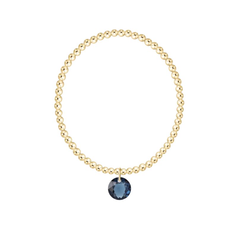 Classic Gold 3mm Bracelet Reflection Sapphire