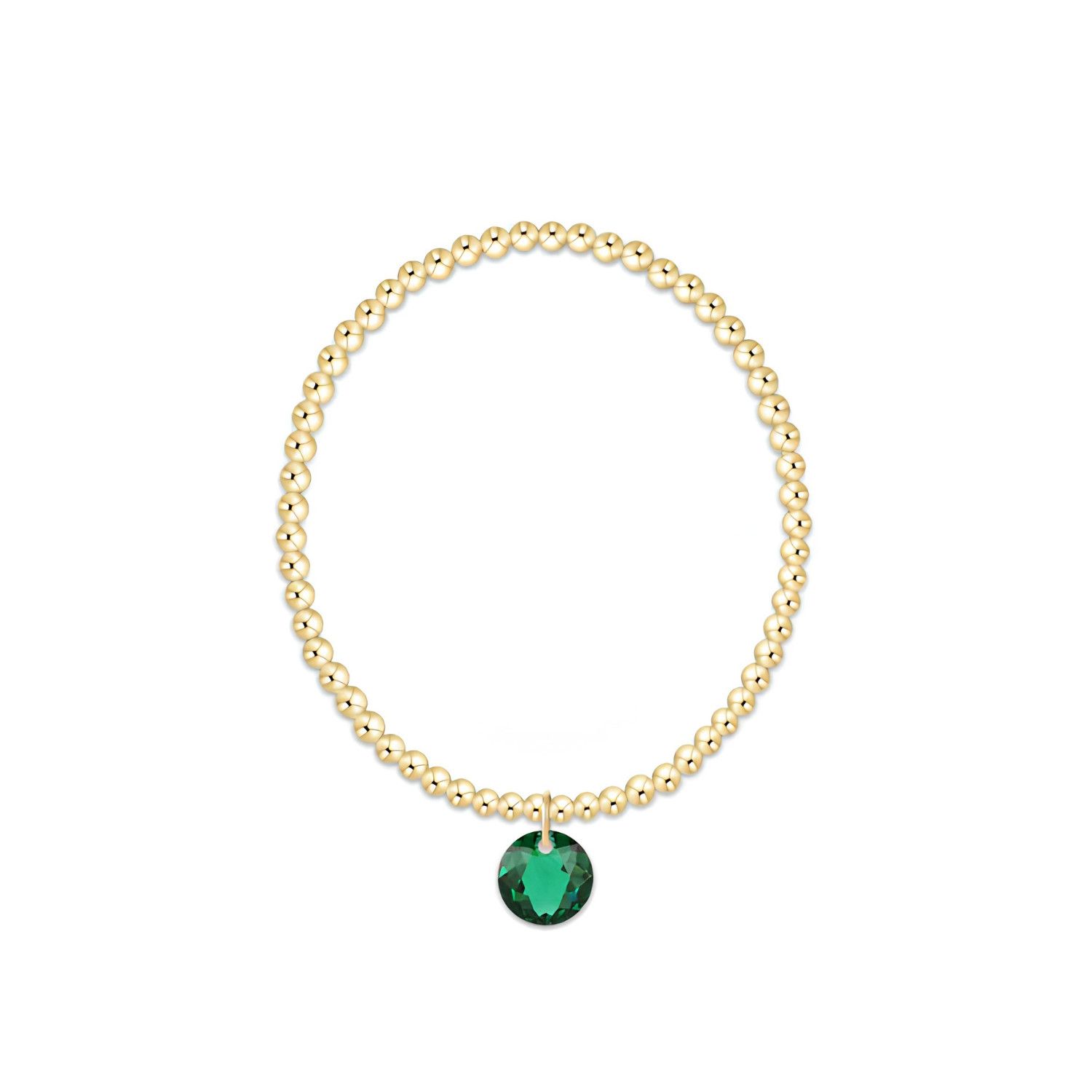 Classic Gold 3mm Bracelet Reflection Emerald