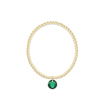 Classic Gold 3mm Bracelet Reflection Emerald
