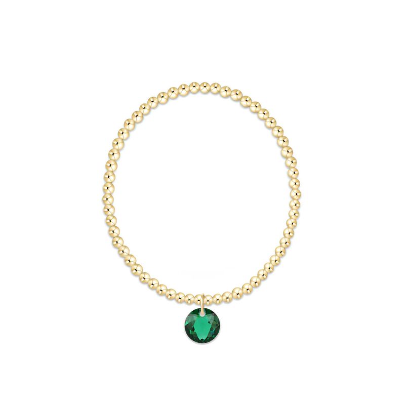 Classic Gold 3mm Bracelet Reflection Emerald