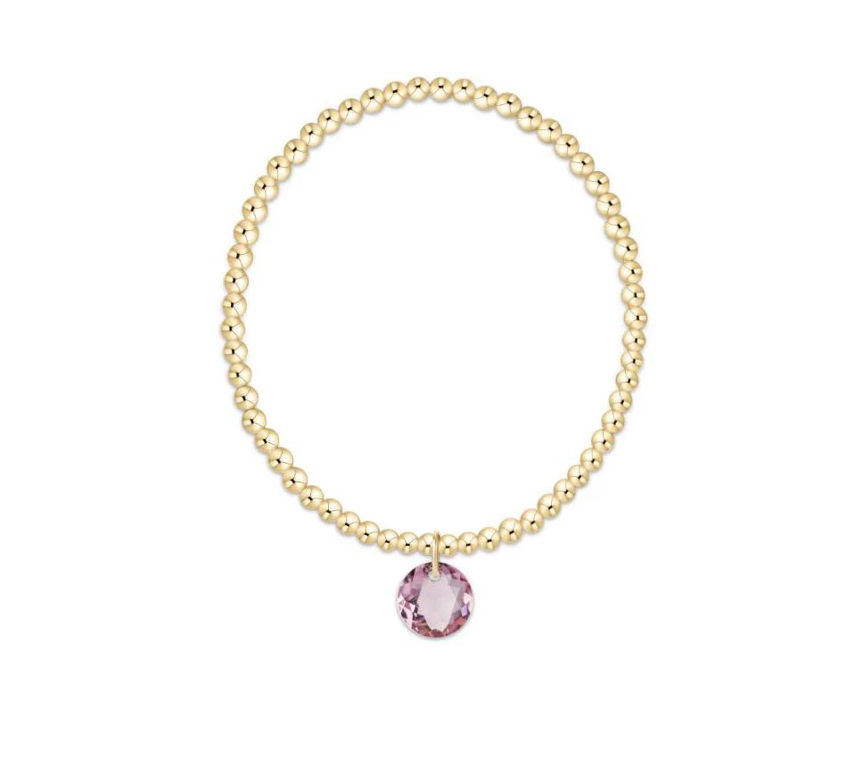Classic Gold 3mm Bracelet Reflection Violet