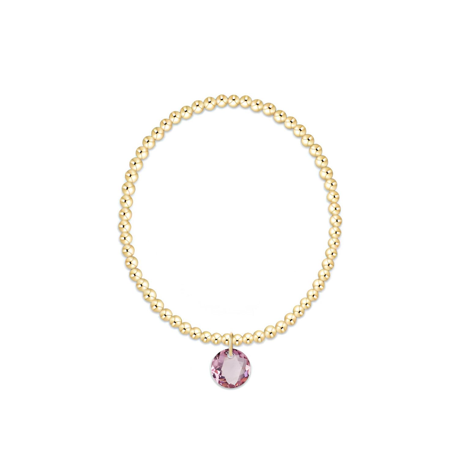 Classic Gold 3mm Bracelet Reflection Violet