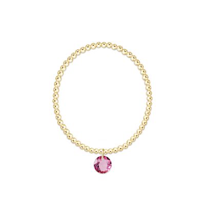 Classic Gold 3mm Bracelet Reflection Rose
