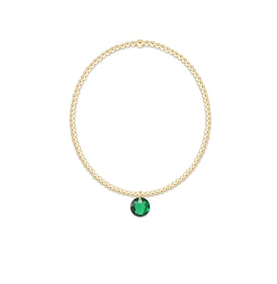 Classic Gold 2mm Bracelet Reflection Emerald