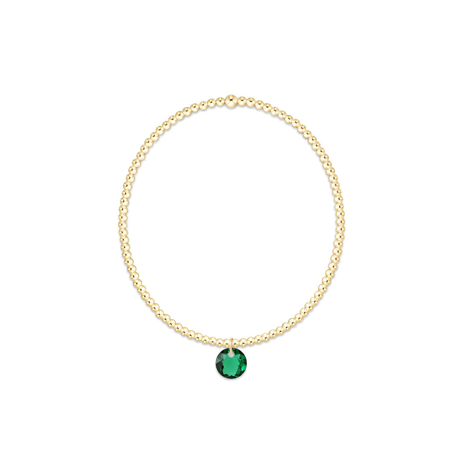 Classic Gold 2mm Bracelet Reflection Emerald