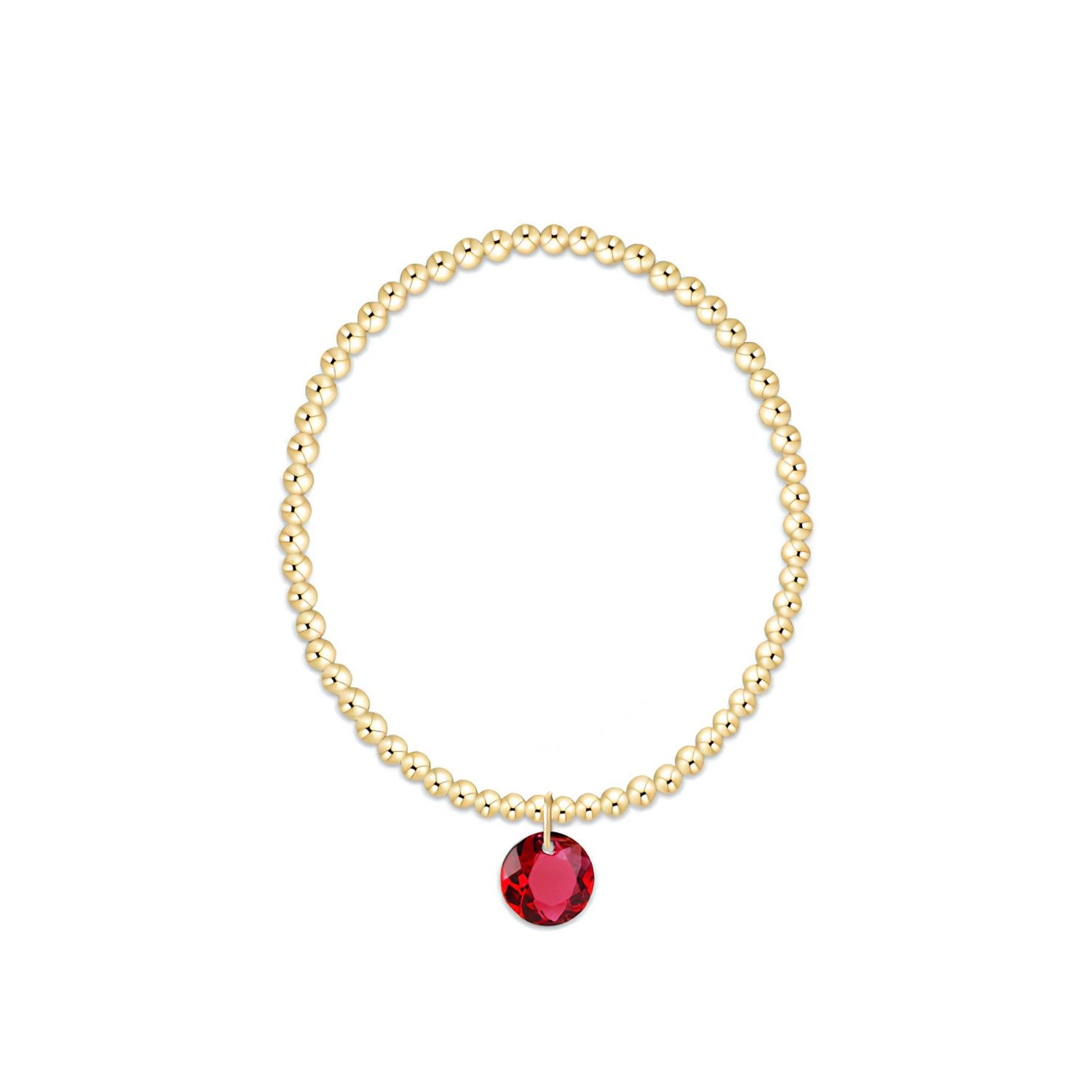 Classic Gold 3mm Bracelet Reflection Ruby