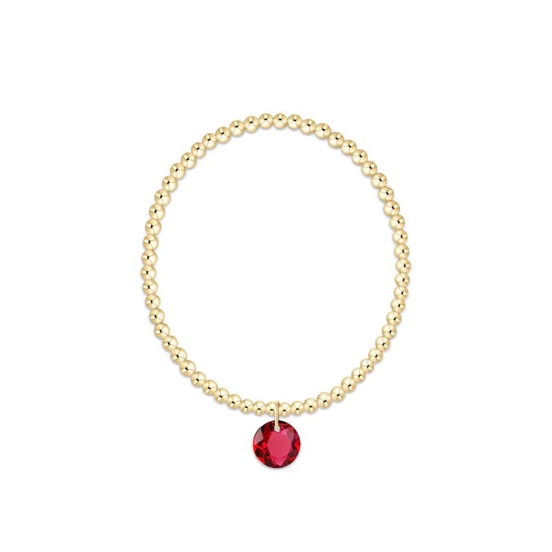 Classic Gold 3mm Bracelet Reflection Ruby