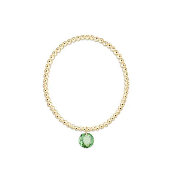 Classic Gold 3mm Bracelet Reflection Peridot