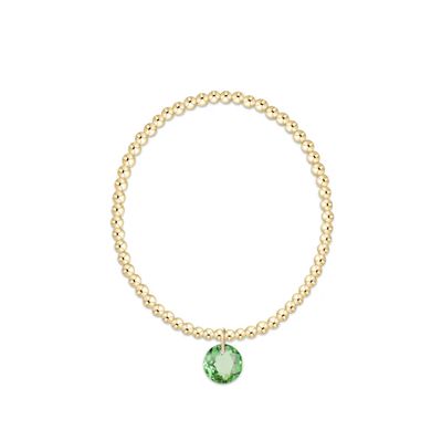 Classic Gold 3mm Bracelet Reflection Peridot