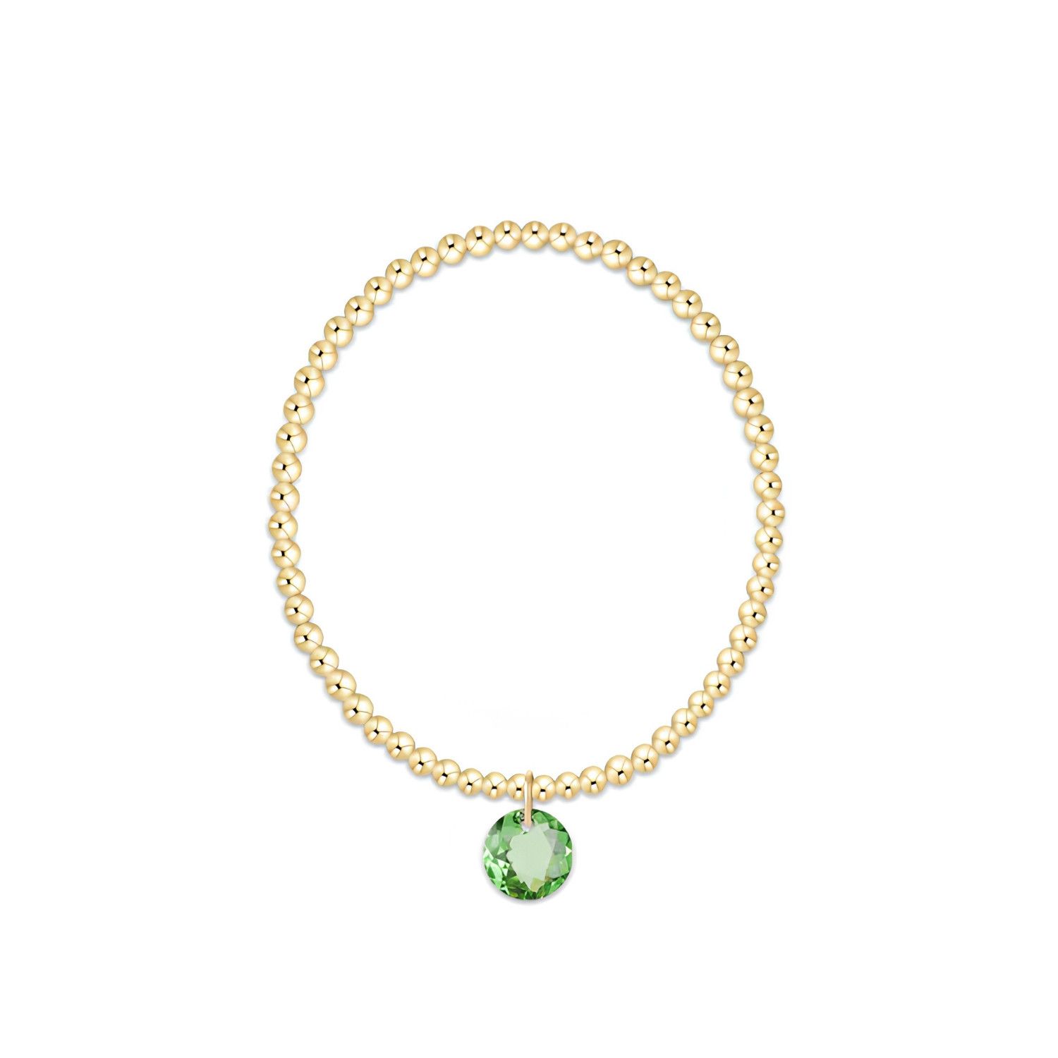 Classic Gold 3mm Bracelet Reflection Peridot