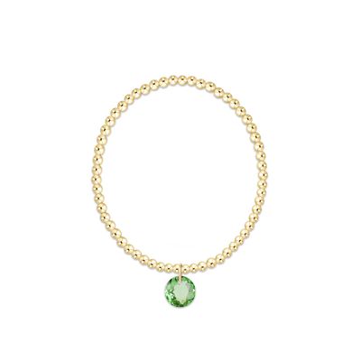 Classic Gold 3mm Bracelet Reflection Peridot