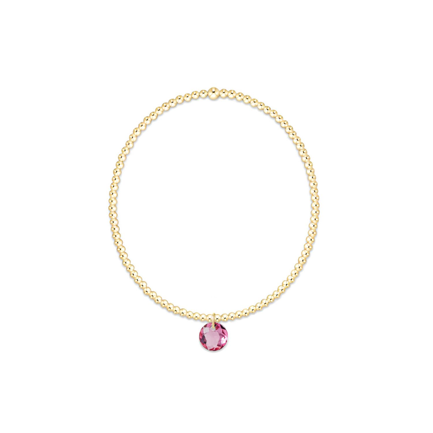 Classic Gold 2mm Bracelet Reflection Rose
