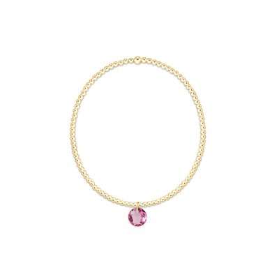 Classic Gold 2mm Bracelet Reflection Rose