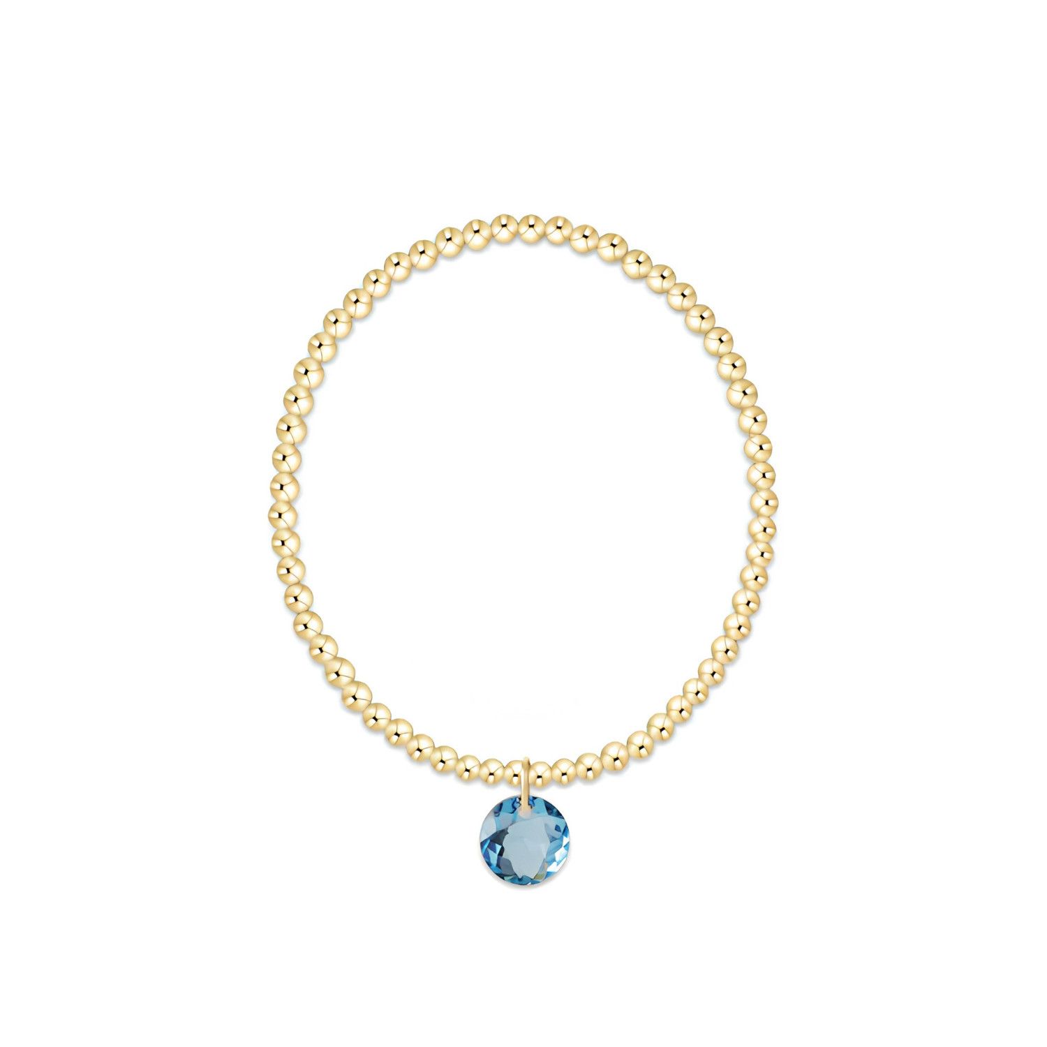 Classic Gold 3mm Bracelet Reflection Aqua