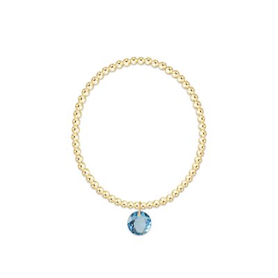 Classic Gold 3mm Bracelet Reflection Aqua
