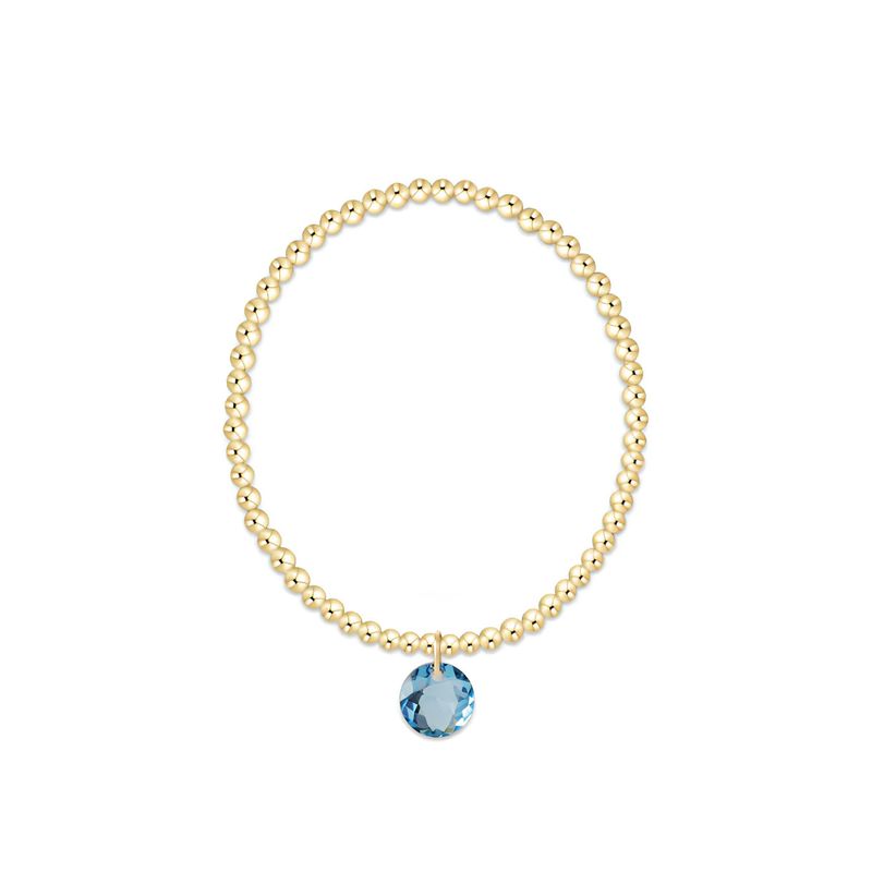 Classic Gold 3mm Bracelet Reflection Aqua