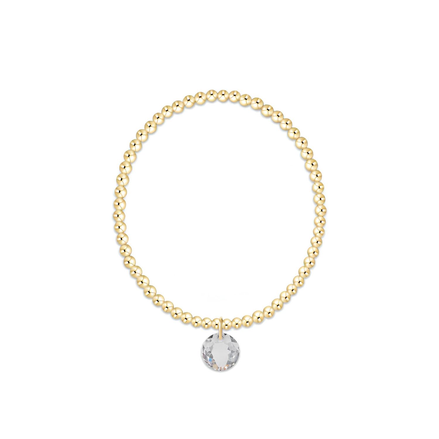 Classic Gold 3mm Bracelet Reflection Crystal