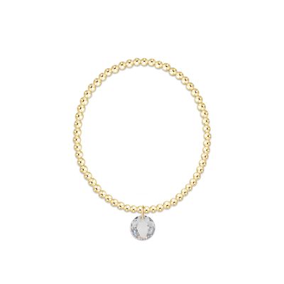 Classic Gold 3mm Bracelet Reflection Crystal