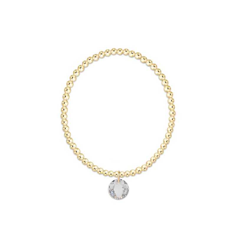 Classic Gold 3mm Bracelet Reflection Crystal