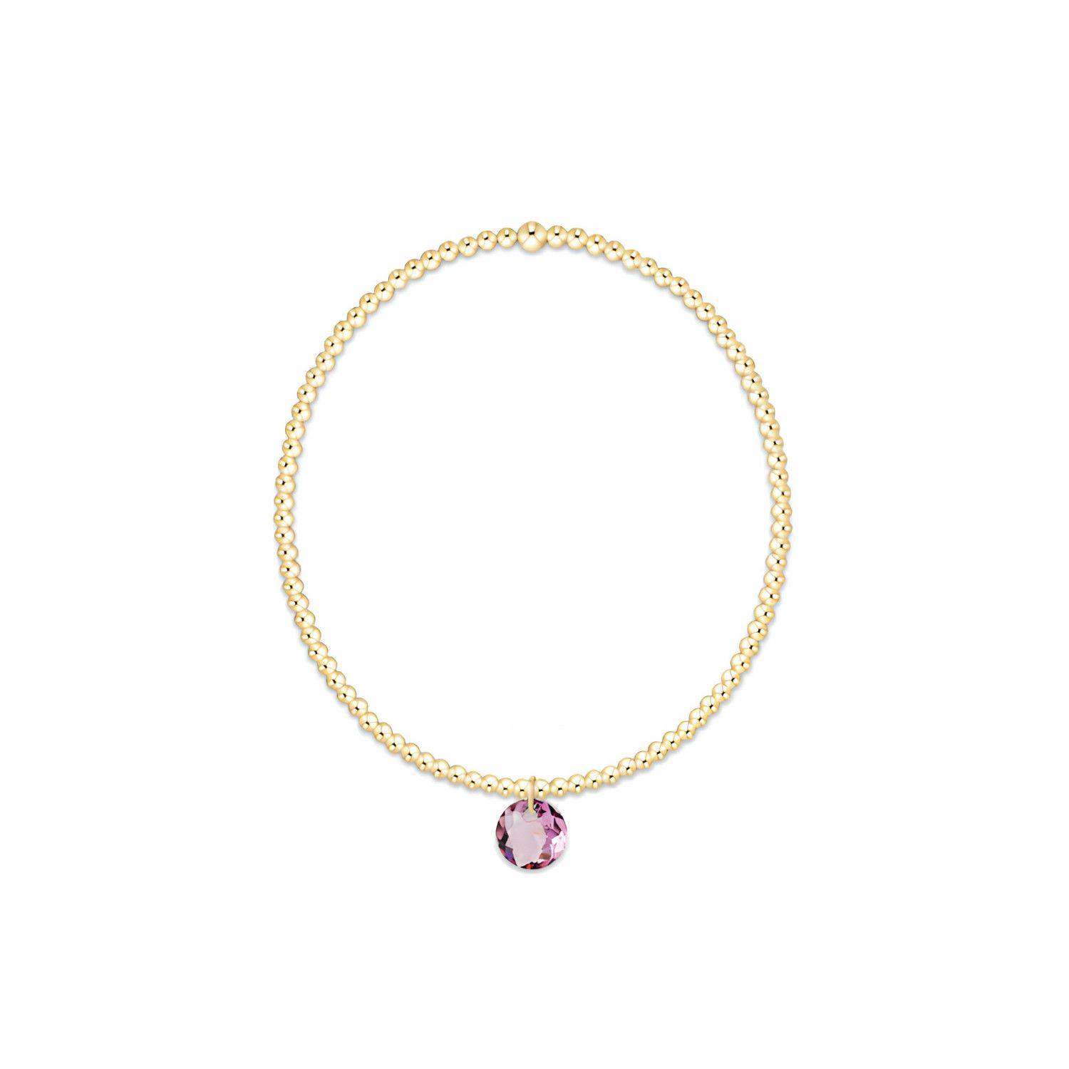 Classic Gold 2mm Bracelet Reflection Violet