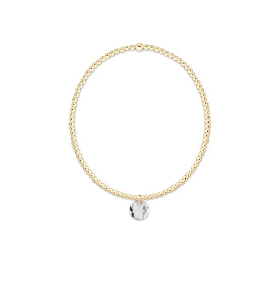 Classic Gold 2mm Bracelet Reflection Crystal