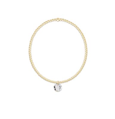 Classic Gold 2mm Bracelet Reflection Crystal