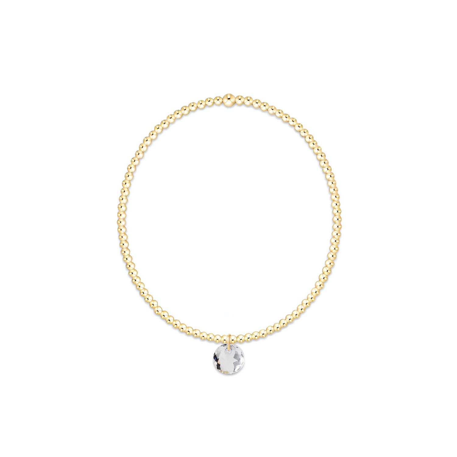 Classic Gold 2mm Bracelet Reflection Crystal