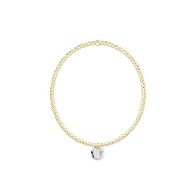 Classic Gold 2mm Bracelet Reflection Crystal