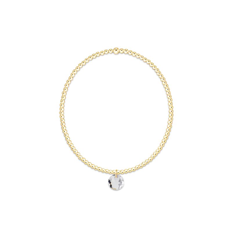 Classic Gold 2mm Bracelet Reflection Crystal
