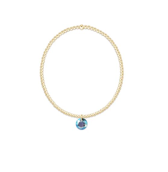 Classic Gold 2mm Bracelet Reflection Aqua