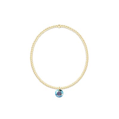 Classic Gold 2mm Bracelet Reflection Aqua