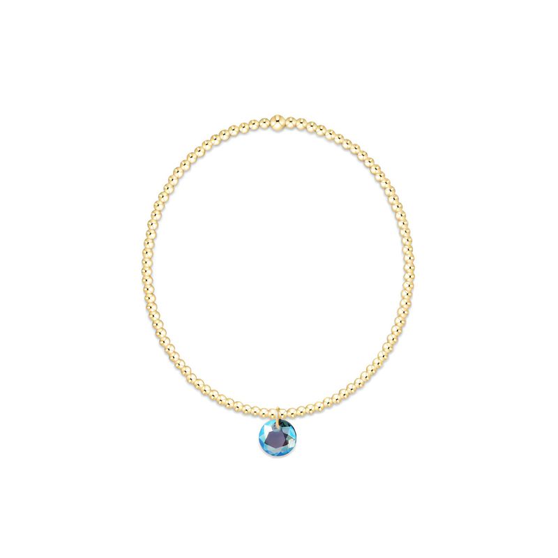 Classic Gold 2mm Bracelet Reflection Aqua