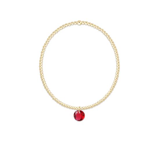 Classic Gold 2mm Bracelet Reflection Ruby