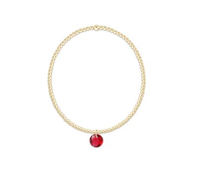 Classic Gold 2mm Bracelet Reflection Ruby