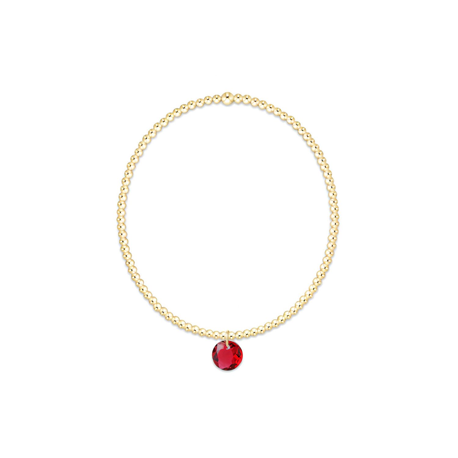 Classic Gold 2mm Bracelet Reflection Ruby