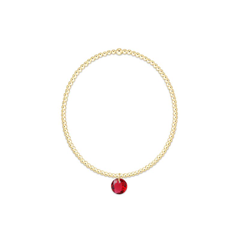 Classic Gold 2mm Bracelet Reflection Ruby