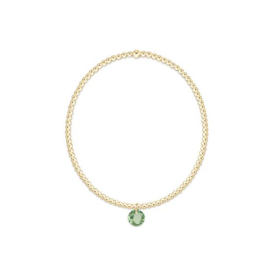 Classic Gold 2mm Bracelet Reflection Peridot