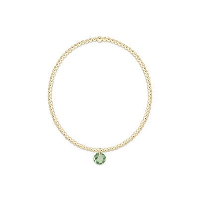 Classic Gold 2mm Bracelet Reflection Peridot