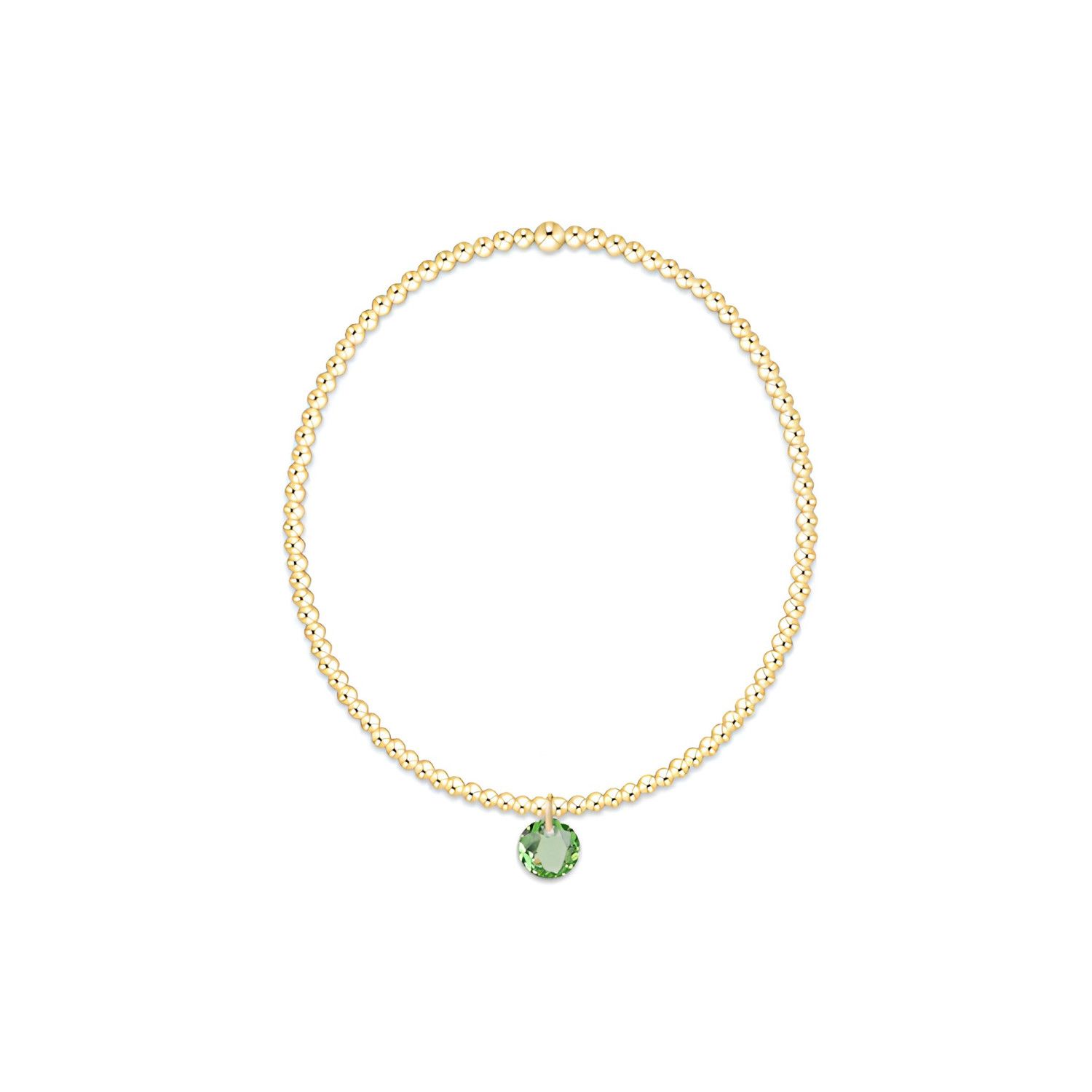 Classic Gold 2mm Bracelet Reflection Peridot