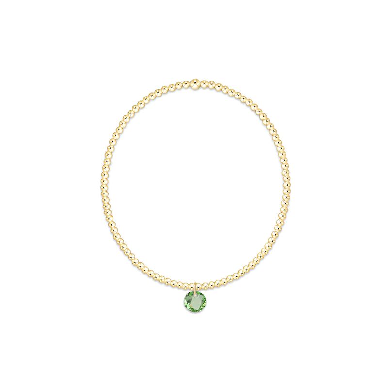 Classic Gold 2mm Bracelet Reflection Peridot