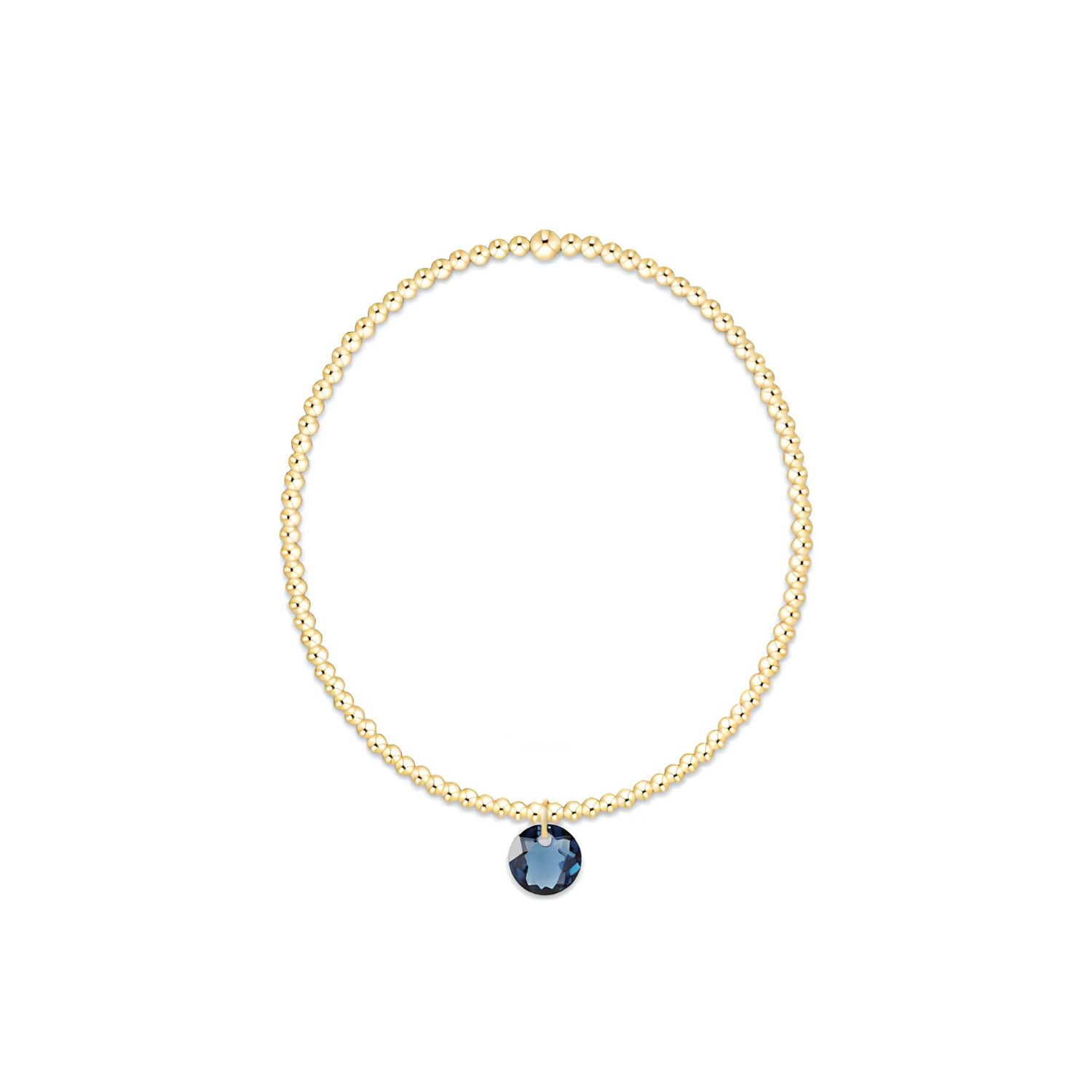 Classic Gold 2mm Bracelet Reflection Sapphire