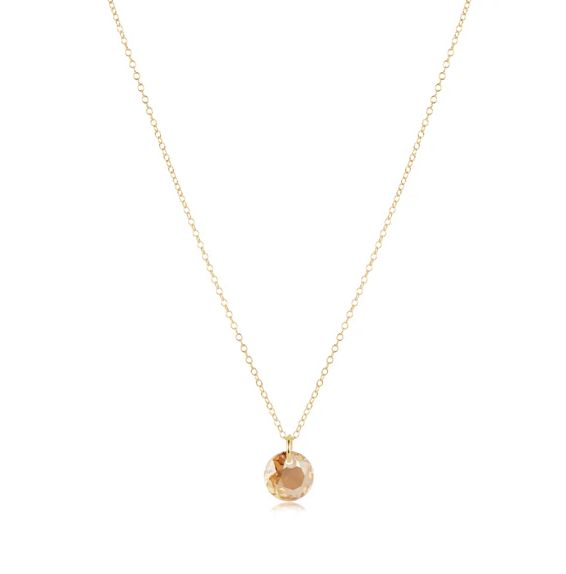 16" Necklace Gold Reflection Champaign