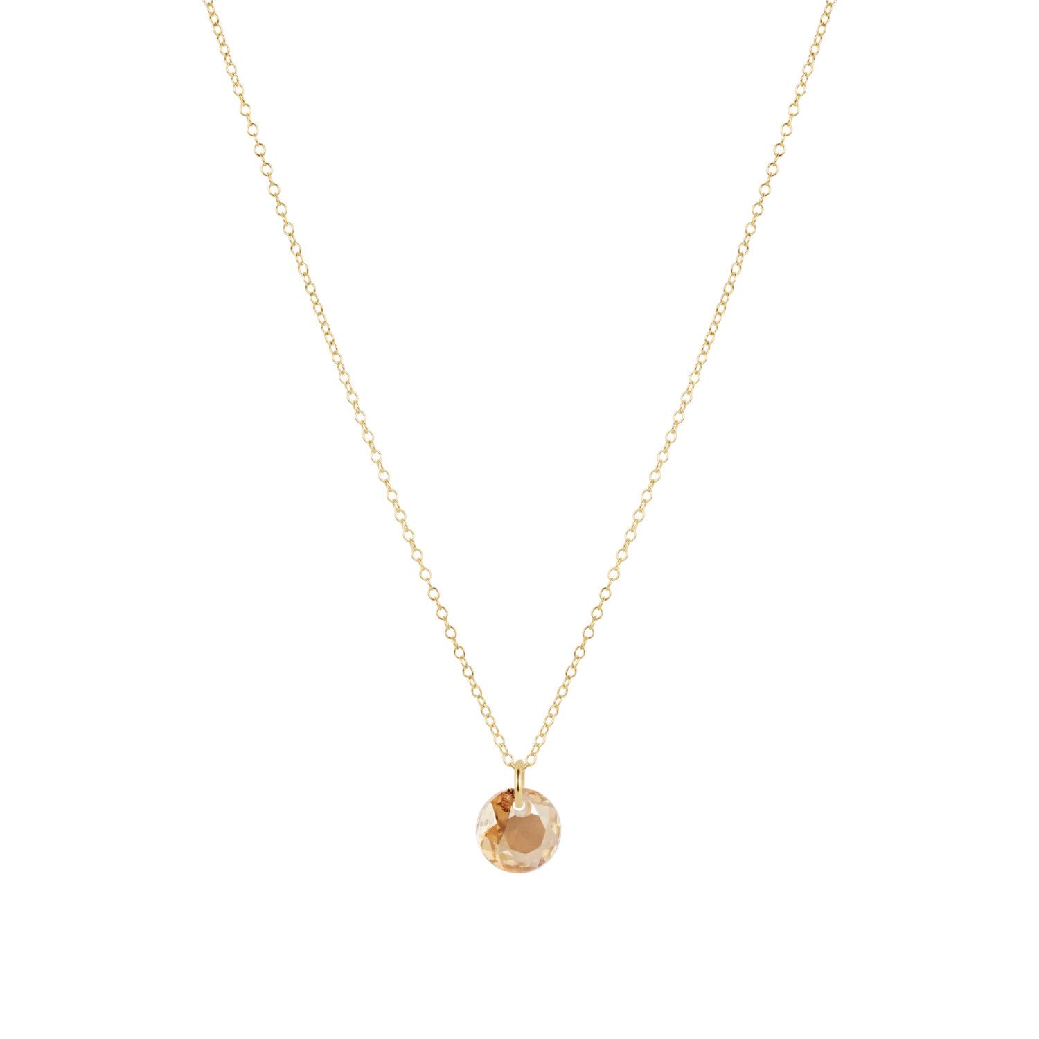 16" Necklace Gold Reflection Champagne