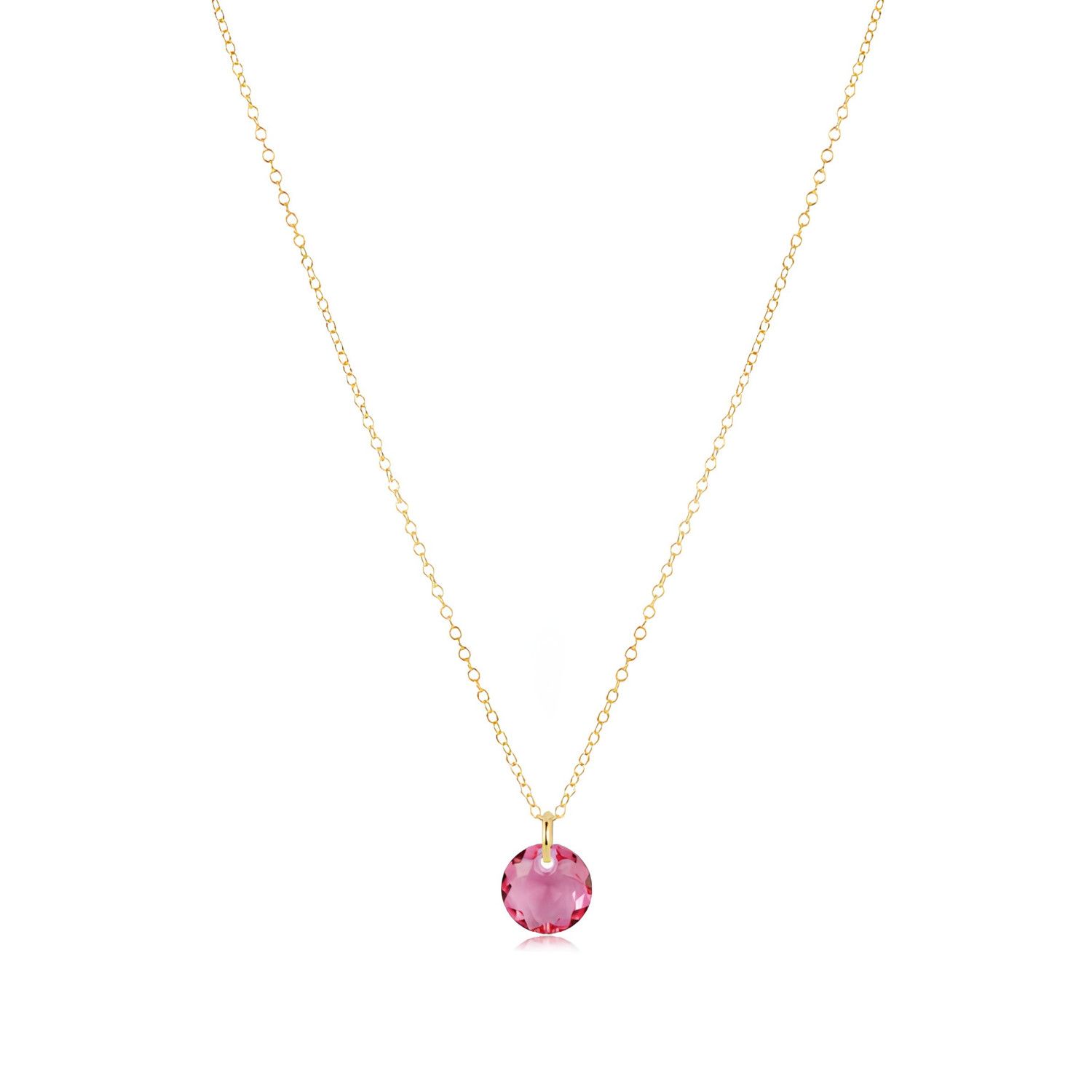 16" Necklace Gold Reflection Rose