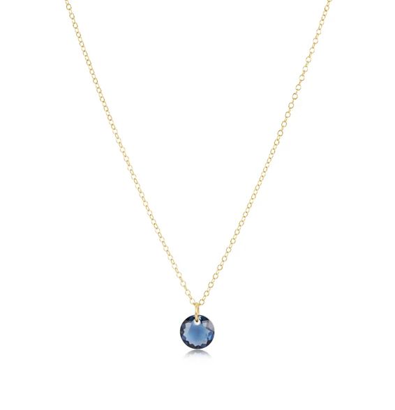 16" Necklace Gold Reflection Sapphire
