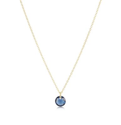 16" Necklace Gold Reflection Sapphire