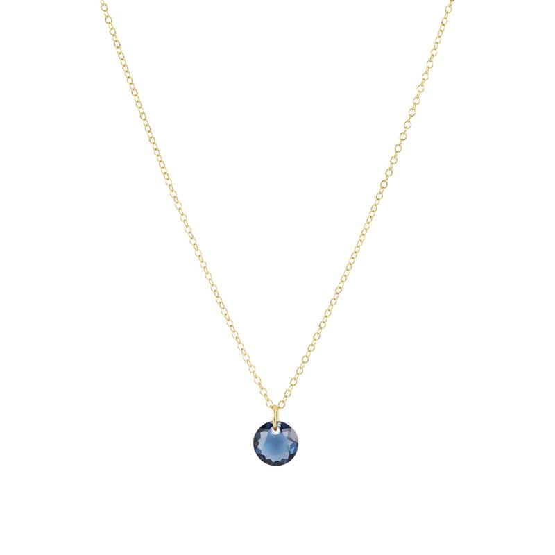 16" Necklace Gold Reflection Sapphire
