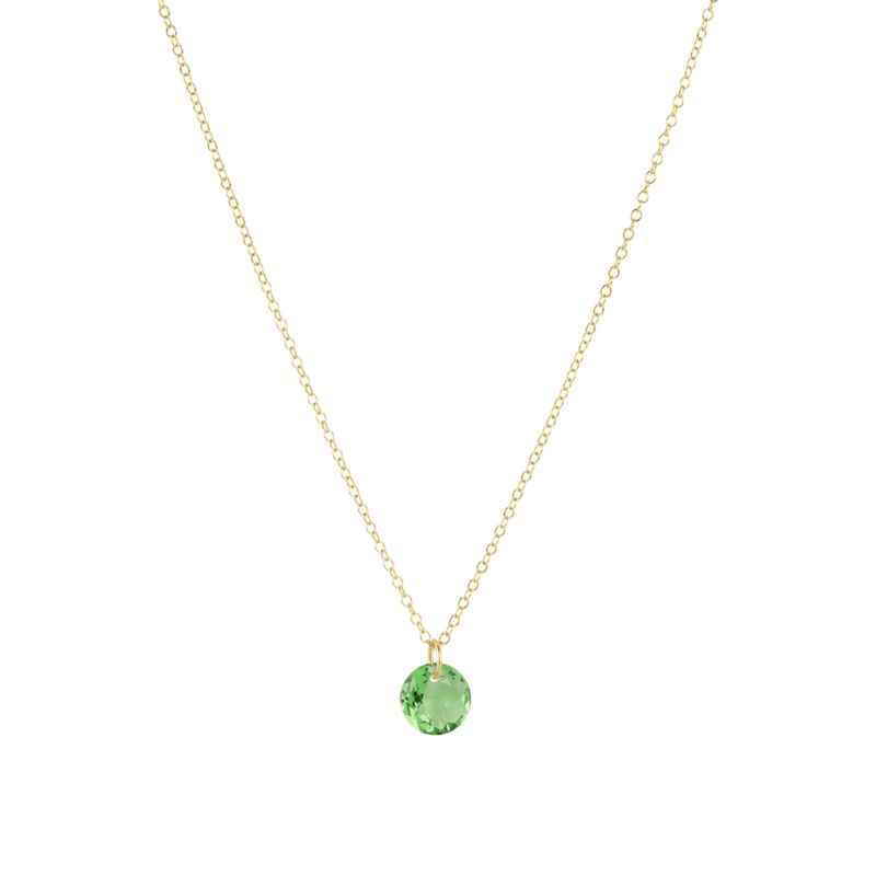 16" Necklace Gold Reflection Peridot