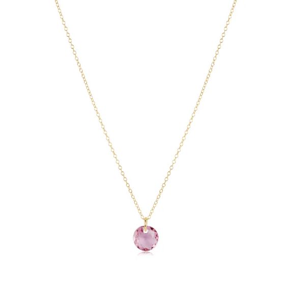 16" Necklace Gold Reflection Violet